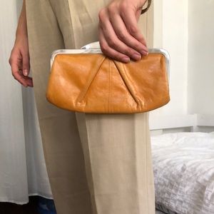 Vintage Hobo International leather clutch!